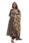 Women's Cotton Trending Straight Kurta with Pants and Dupatta Set