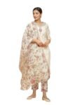 Women's Cotton Trending Straight Kurta with Pants and Dupatta Set