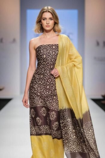Bhagalpuri khadi dupion batik printed suit (Copy)