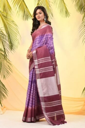 Bhagalpuri cotton silk ghichha work embroidered saree