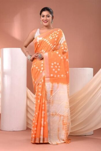 Bhagalpuri cotton silk ghichha work embroidered saree