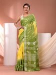 Bhagalpuri cotton silk ghichha work embroidered saree